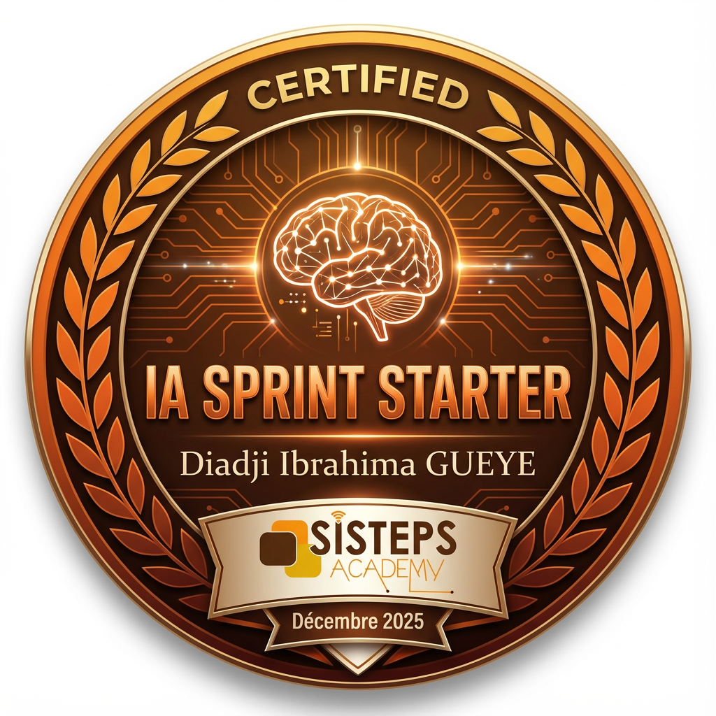 Certification Diadji Ibrahima GUEYE - IA Sprint Starter